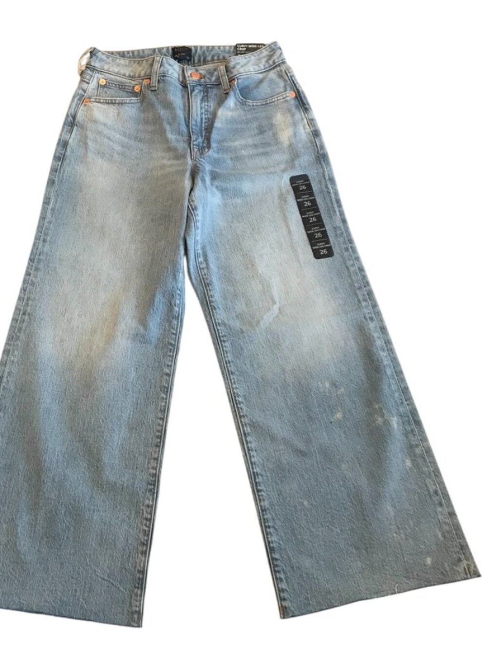 J CREW Factory Curvy wide-leg cropped jean in all-day stretch sz 26 CG420 NOTE !